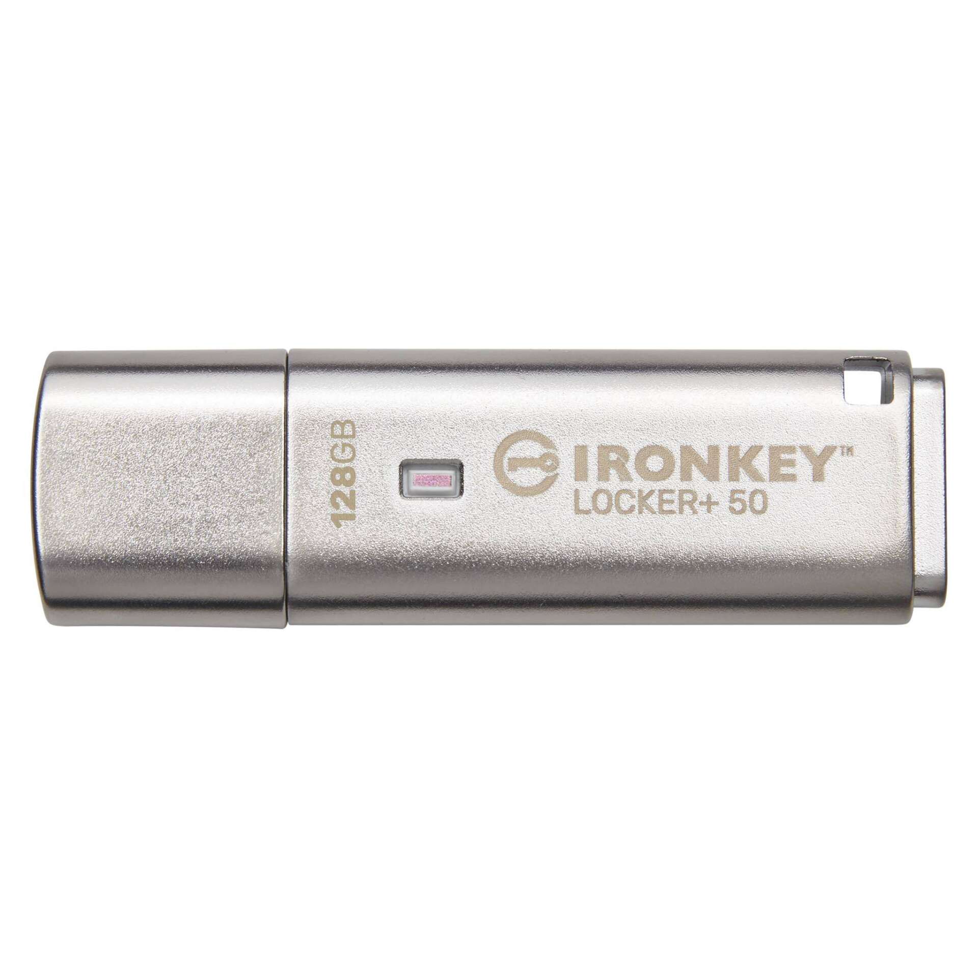 Kingston 128gb ironkey locker+ 50 usb 3.2 gen 1 pendrive - ezüst