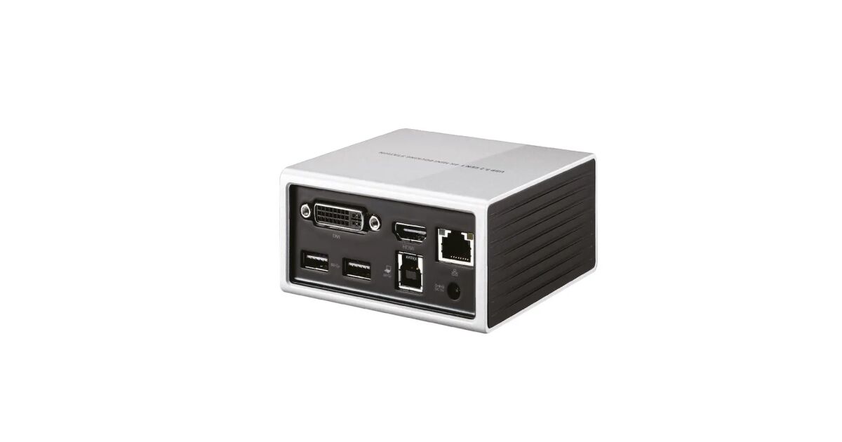 CLUB3D CSV-3104D stații de andocare și replicatoare de porturi pentru calculatoare portabile Prin cablu USB 3.2 Gen 1 (3.1 Gen 1) Type-A Negru, Argint (CSV-3104D) 142432202