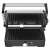 Aeno EG2 electric grill, open, black and silver, grill plates