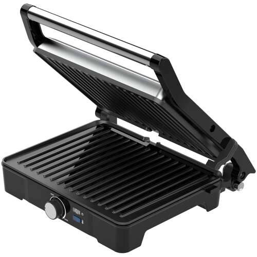 Grill AENO EG2, 2000 W, regulacja temperatury, otwór 180°, 290 x 234 mm, czarno-srebrny