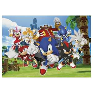 Clementoni Sonic the Hedgehog 104-częściowa układanka z Soniciem, Tails, Knuckles, Amy, Shadow, Silver, Metal Sonic i Dr. Eggman - Clementoni Puzzle