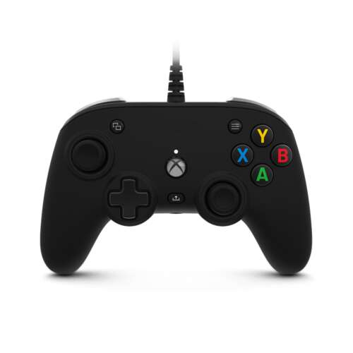 Nacon Pro Compact kabelgebundener Controller für Xbox Series X|S, Xbox One und PC, schwarz, Vorderansicht