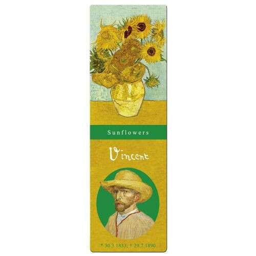 Van Gogh Napraforgók könyvjelző, 5x16cm, Fridolin - Fridolin