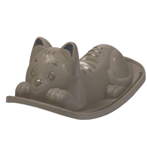 Smoby Cat Rocking Horse, grey, for indoor and outdoor use