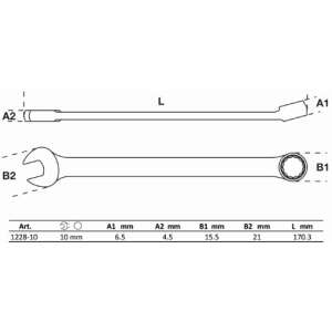 BGS technic Csillag-villás kulcs, extra hosszú, 10 mm (BGS 1228-10) 91779151 