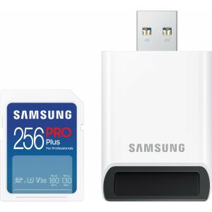 Card Samsung 256GB PRO Plus SD și cititor de carduri pentru profesioniști - Samsung Carduri memorie