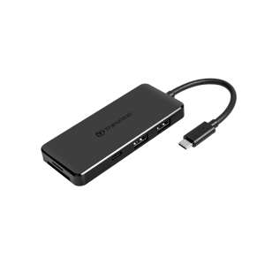 Transcend HUB5C 6 az 1-ben USB 3.1 USB-C Hub SD és microSD kártyaolvasóval, fekete - Transcend