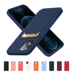 Xiaomi Redmi Note 10/10S Black Silicone Case with Card Holder - Xiaomi Phone Case