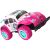 Widok pod kątem samochodu zdalnie sterowanego Silverlit Exost Pixie Amazone, różowo-biały