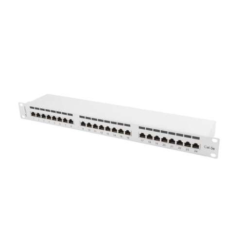 Lanberg PPS5-1024-S 19 hüvelykes 24 portos patch panel, fehér, cat 5e