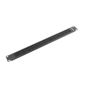 Lanberg AK-1101-B 19 inch 1U black brush panel for cable management in server racks - Rack Cabinet Accessory