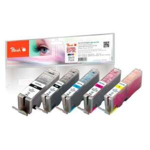 Peach Canon PGI-570XL/CLI-571XL Tintapatron MultiPack Fekete, Fotófekete, Cián, Magenta, Sárga - Peach