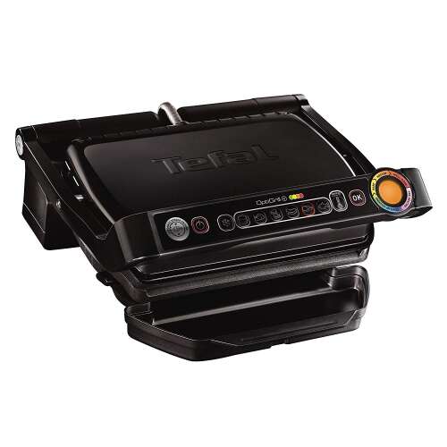 Električni roštilj Tefal Optigrill GC7148, crni, pogled pod kutom