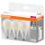 Becul LED OSRAM Base, pachet de 3, E27, alb cald, 7W, 806lm