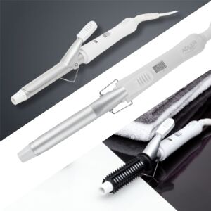 Collage of Adler AD 2105 hair curler with and without brush - Hair curler