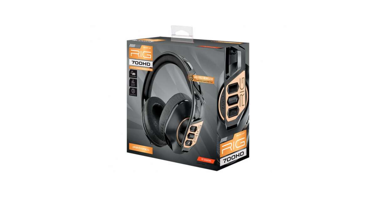 Nacon RIG 700HD PC Gaming Headset Black Gold Pepita