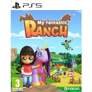 My Fantastic Ranch Deluxe PS5 videojáték borító egy lánnyal és egy egyszarvúval - Nacon