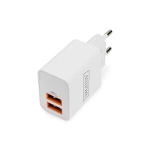 Digitus DA-10061 2-portos USB hálózati töltő, fehér, 15.5W - Digitus