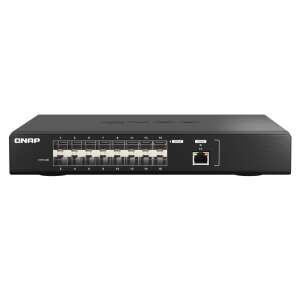 QNAP QSW-M5216-1T 16-portový 25 GbE SFP28 riadený prepínač s optickým vláknom s portom 10 GbE NBASE-T - Prepínače