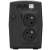 PowerWalker Basic VI 600 STL FR 600VA / 360W Line-Interactive Back-UPS, zadný pohľad na čierny zdroj bez prerušenia, ktorý zobrazuje výstupné porty