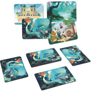 Cartonașe pentru jocul de societate Difference pentru familie, cu un dragon, un castel, o mlaștină și un circ - Jocuri de societate