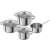 Zwilling Joy 4-piece cookware set, stainless steel pots and pans with glass lids