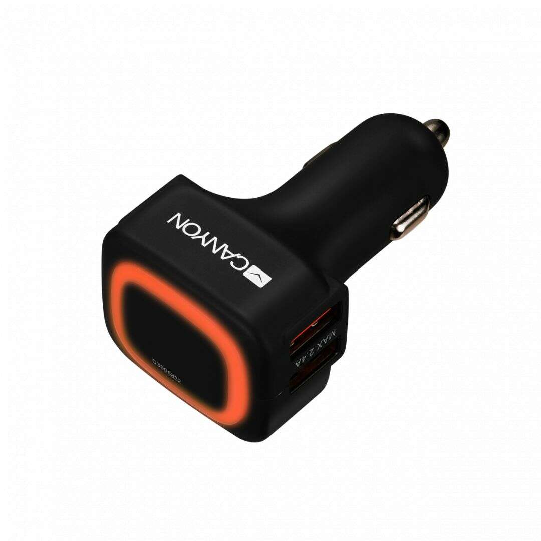 Canyon 4-portos Autós USB Töltő - 4.8A