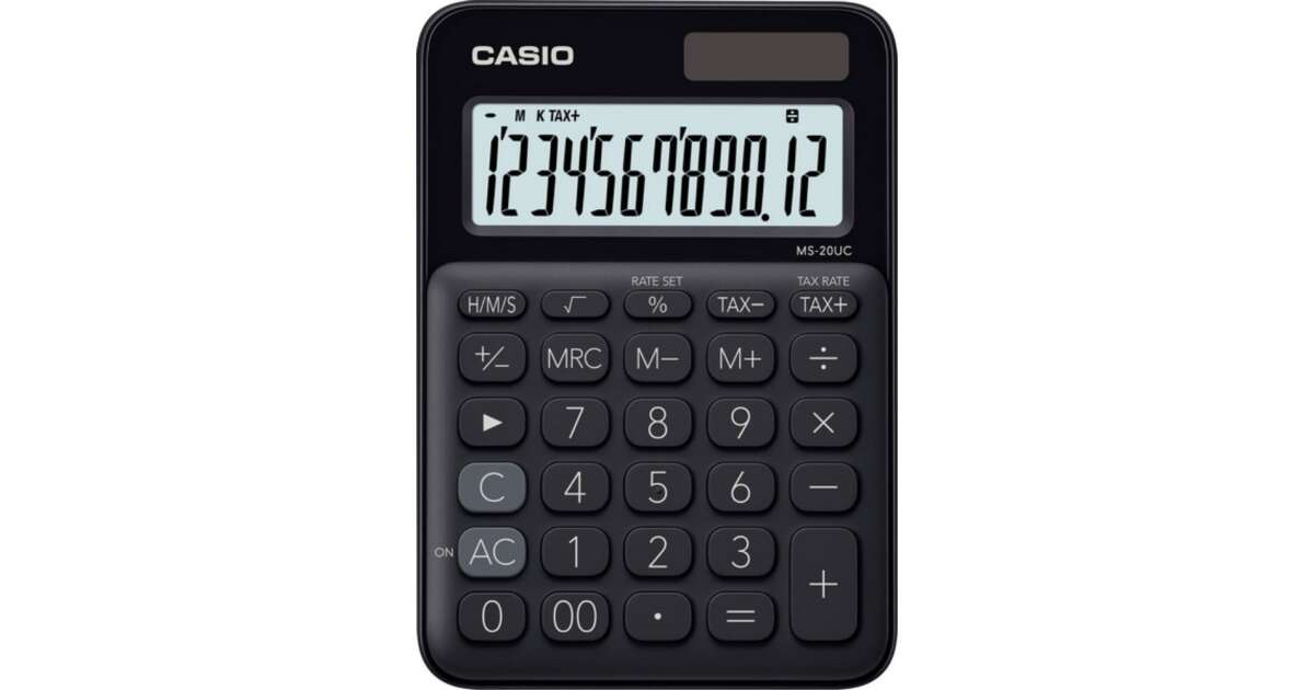 Casio MS 20UC BK Desktop calculator Pepita