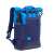 RivaCase Dijon 15.6 inch blue laptop backpack, front view with accessories