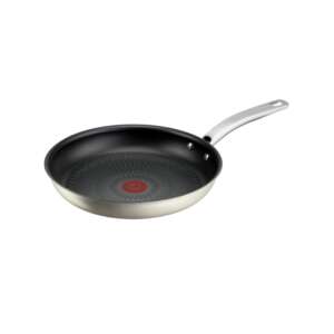 Tefal Impact 28cm patelnia nieprzywierająca z powłoką tytanową, srebrna i czarna, z czerwonym wskaźnikiem Thermo-Signal - Tefal Patelnia