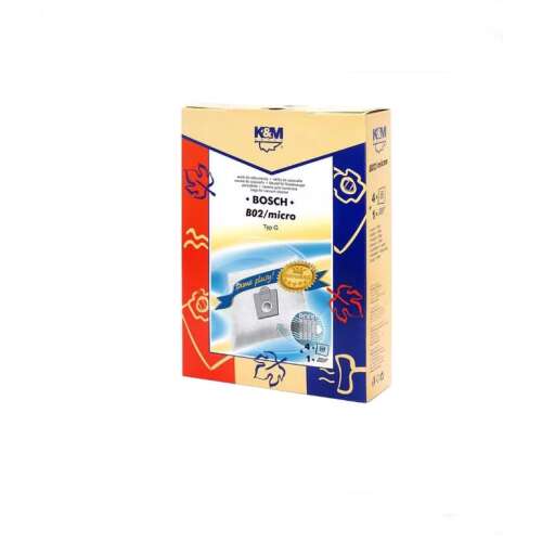 K&M Bosch B02/micro porszívó porzsákok, 4 db-os csomag