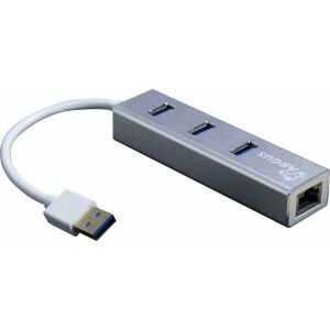 USB хъб Inter-Tech, Argus, IT-310-S, 3xUSB 3.2 gen 1, 1xRJ45, Сребрист (88885471) 134267739 - Inter-Tech