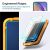 Spigen Glas.tR AlignMaster Samsung Galaxy A54 5G screen protector installation with engineered ridges