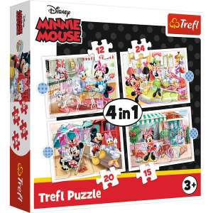 Trefl 4in1 Puzzle - Minnie egér 72643767 Puzzle - Mesehős