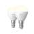 Két Philips Hue White P45 E14 okos izzó, meleg fehér fény, szabályozható, Bluetooth vezérlés