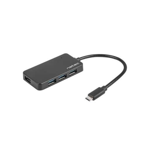 Natec Silkworm USB 3.0 Hub mit 4 Anschlüssen, schwarz