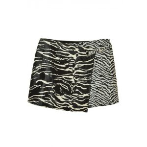 Desigual Zebraminta Átlapolt Mini Szoknya - Fekete - 42 130489570 - Desigual