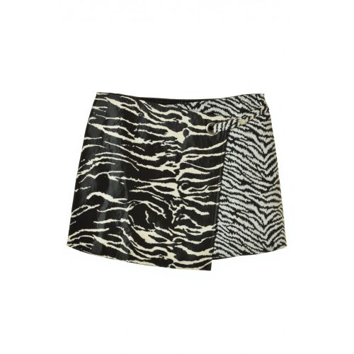 Desigual Zebraminta Átlapolt Mini Szoknya - Fekete - 42 130489570