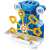 HCM KidzRobotix Bubble Robot STEM toy, blue robot with yellow bubble wands blowing bubbles