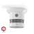 Nedis SmartLife Zigbee smoke detector, white, front view, with Zigbee logo