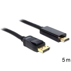 DeLock Kábel Displayport 1.5 Apa > High Speed HDMI-A Apa Passzív 5m Fekete 82441 72648309 
