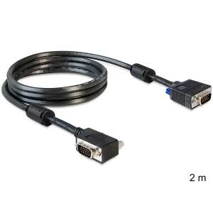 DeLock 2m SVGA cable with angled connector, male to male - Computers and Accessory