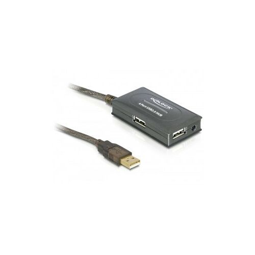 DeLock USB 2.0 Kabel przedłużający 10m active z 4 port Hub 82748 130195130