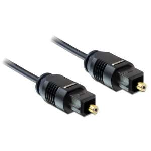 DeLock Toslink optical cable, 2m, black, for connecting DVD players, Blu-ray players, and amplifiers - Optical Cable