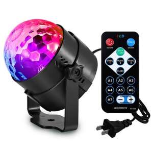 LED diszkólámpa távirányítóval, hangszenzorral, 220V - Dekorációs lámpa