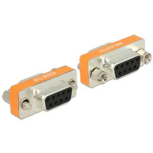 DeLock Null Modem Sub-D 9-pin Anya > Anya Adapter do zmiany płci 65570, 9-pinowy adapter szeregowy, adapter null modem, zmiana płci, złącze - Konwerter VGA