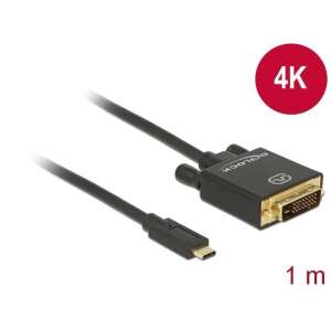 DeLock USB Type-C - DVI-D 4K 30Hz 1m kábel - Adatkábel