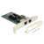 DeLock PCI Express Network Card with two Gigabit LAN ports, low profile bracket included