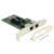 DeLock PCI Express Network Card with two Gigabit LAN ports, low profile bracket included