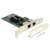 DeLock PCI Express Network Card with two Gigabit LAN ports, low profile bracket included